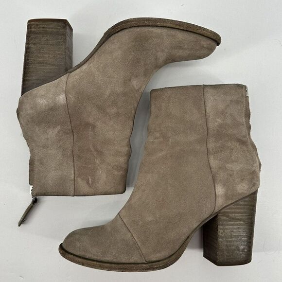 Rag & Bone Ashby Suede Ankle Boots Booties Stone Gray Size 39.5 US 9.5 - Picture 6 of 10